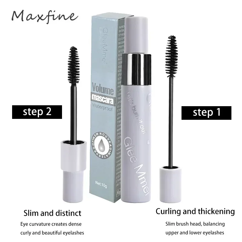 Maxfine Nieuwe Dubbele Hoofd Mascara Verlengen Dikke Krullend Slanke Wimper Waterdicht Sneldrogend Langdurige 24 uur Mode Mascara 10 ml