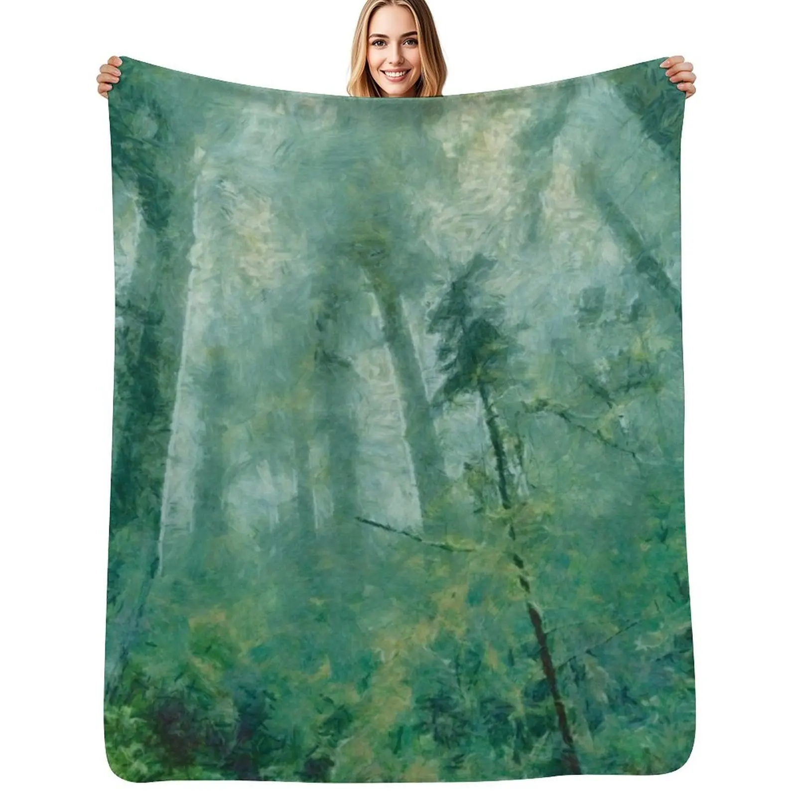 

Mysterious Forest Throw Blanket Warm Flannel Blanket for Couch Chair Bedroom