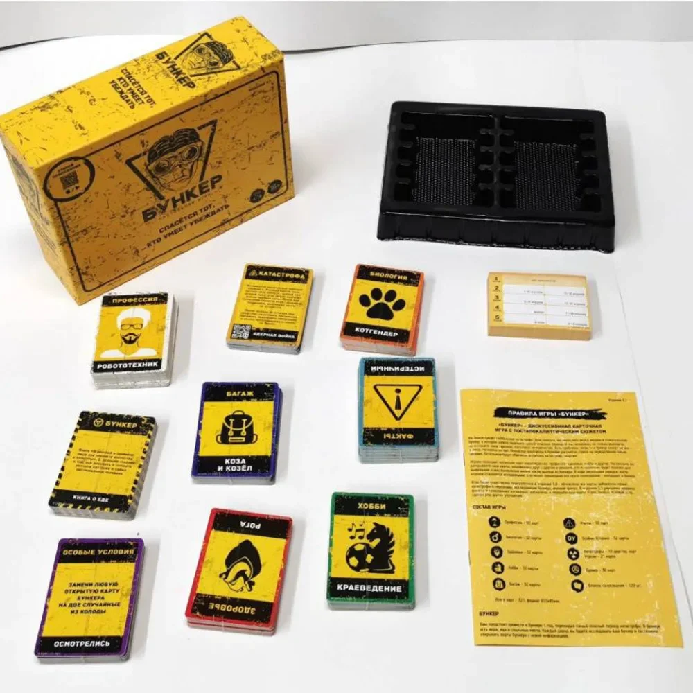 Classic Russian Bunker Cards Board Game Set Suitable for Adults Families Schoolmates Company Friends Indoor Outdoor Party Night