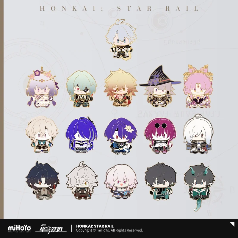 

Sunsyea Honkai Star Rail Official Merch miHoYo Original Q Version Metal Badge Aventurine Acheron Dr. Ratio Mydei Kafka