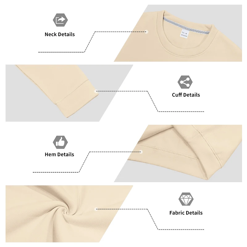 Einteiliger, locker sitzender, klassischer, mit Fleece gefütterter Rundhals-Langarm-Sweatshirt für Herren, warmes, winddichtes, lässiges Winter-Oberteil – Detail 7