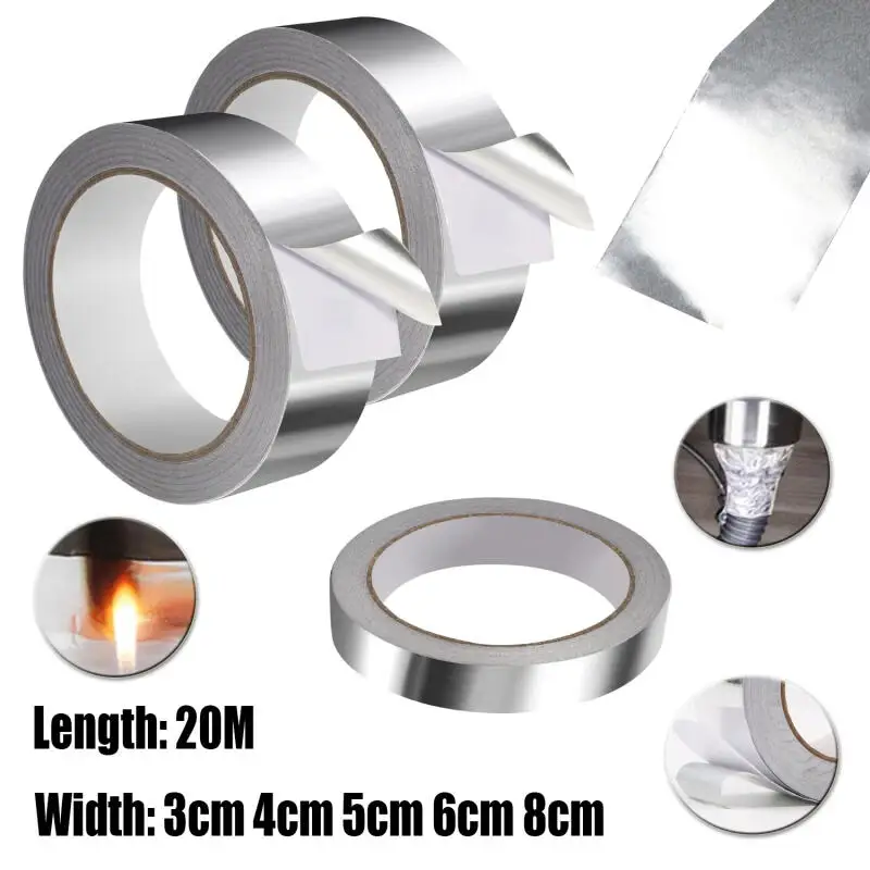 

Aluminum Foil High-Temperature Tape Cooktop Self-Adhesive Greaseproof Anti-Mold Moisture-Proof Stickers For Countertops Kitchen