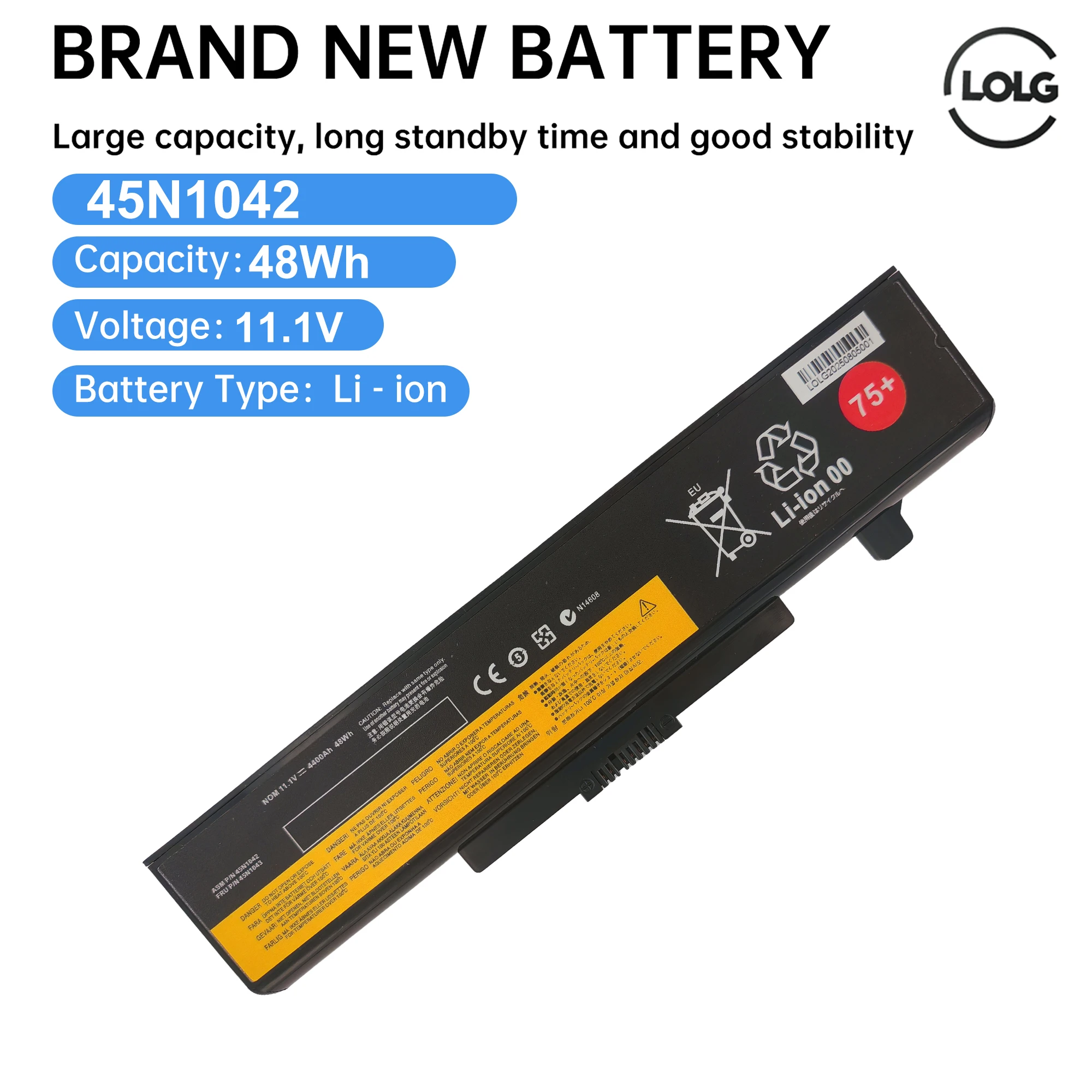 45N1042 75+ Laptop Battery For Lenovo ThinkPad Edge V580c E430C E430 V480u V480s E49G M490 Y485 Z480 K49A G480 Series
