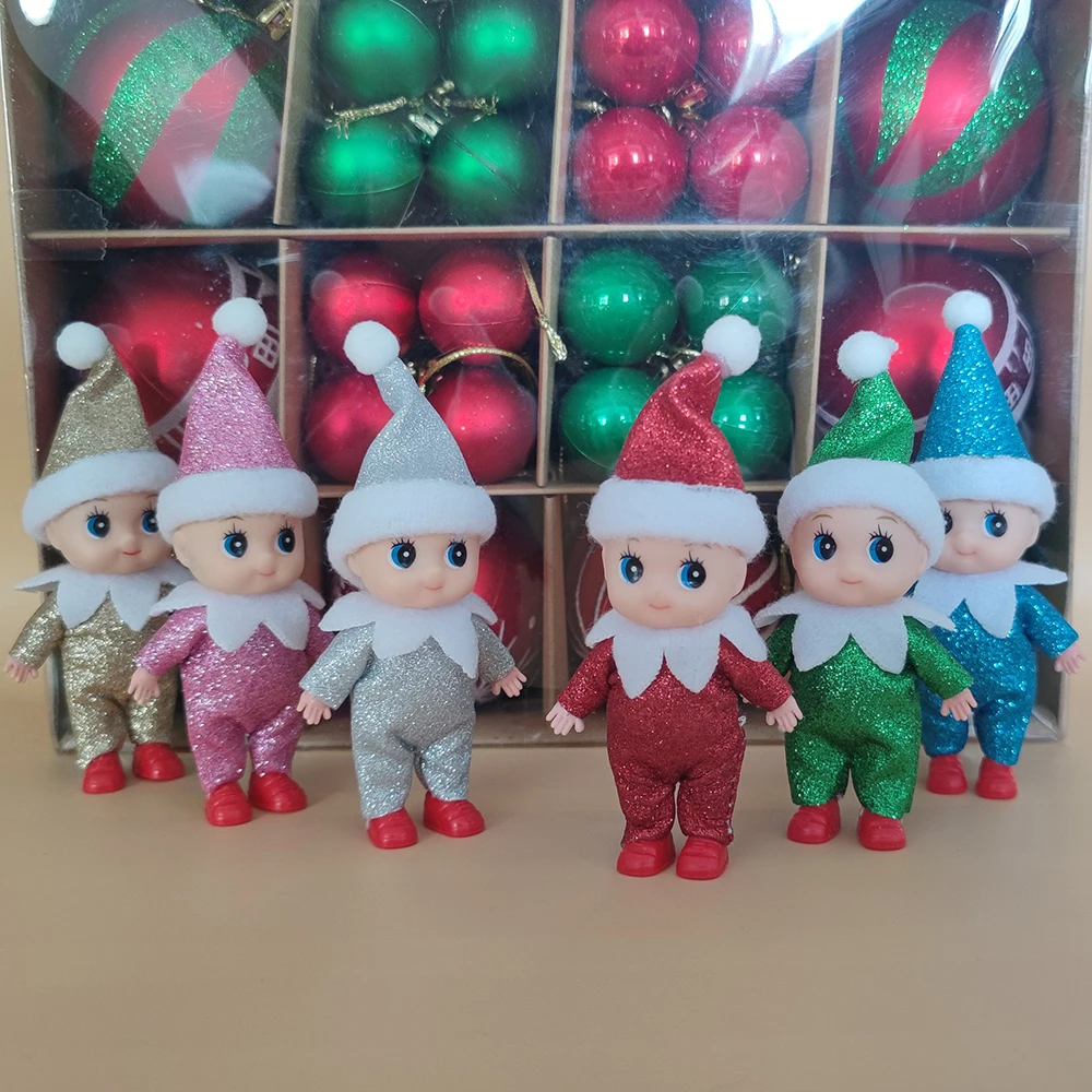 Baby Elf Mini Dolls Todder Elves Shining Kindness Kid Craft Christmas Babies Doll Toy Shelf Decoration Gift For Girls Boys Kids