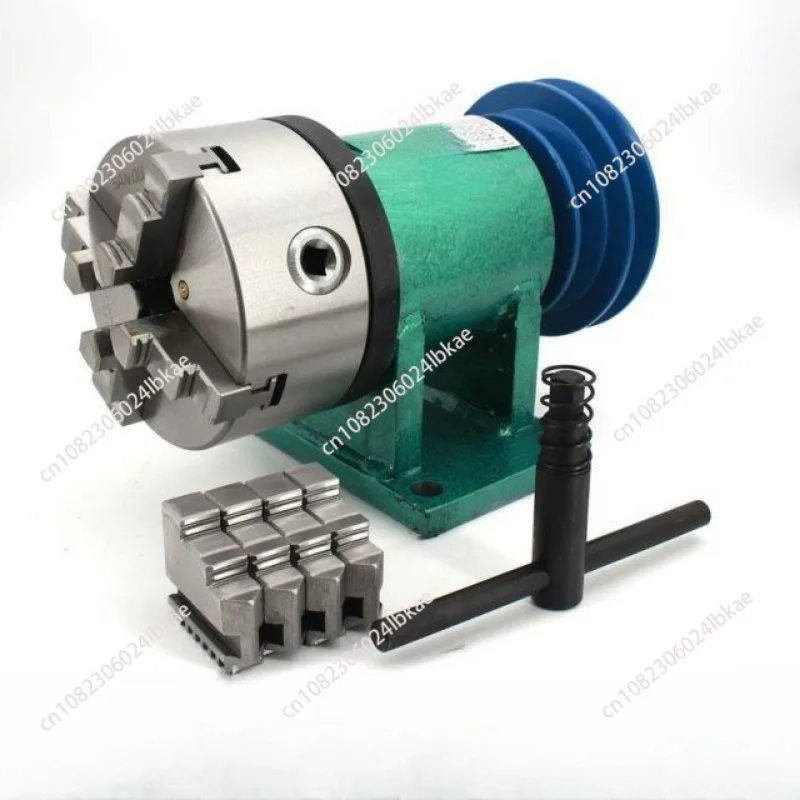 80/100/125 Woodworking Lathe chuck Custom All-steel High-strength Spindle Lathe Head 100 without Chuck three-jaw four-jaw chuck