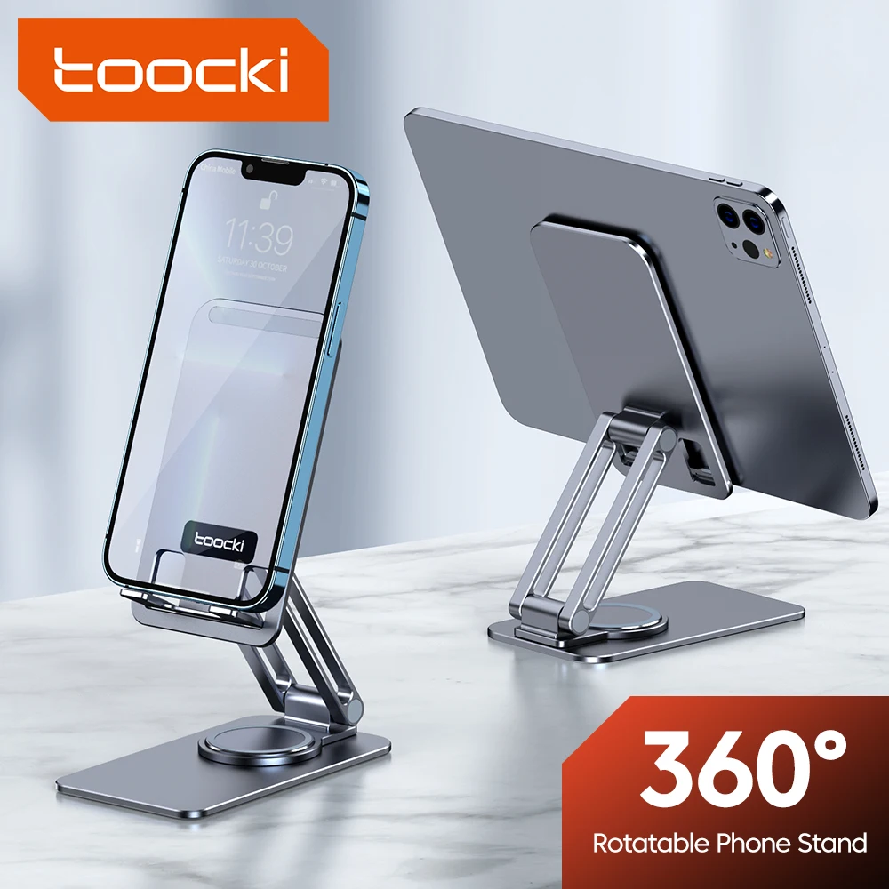 Toocki Portable Phone Holder Stand Foldable Cell Phone Holder Support For iPhone 14 13 iPad Samsung Xiaomi Desk Phone Holder