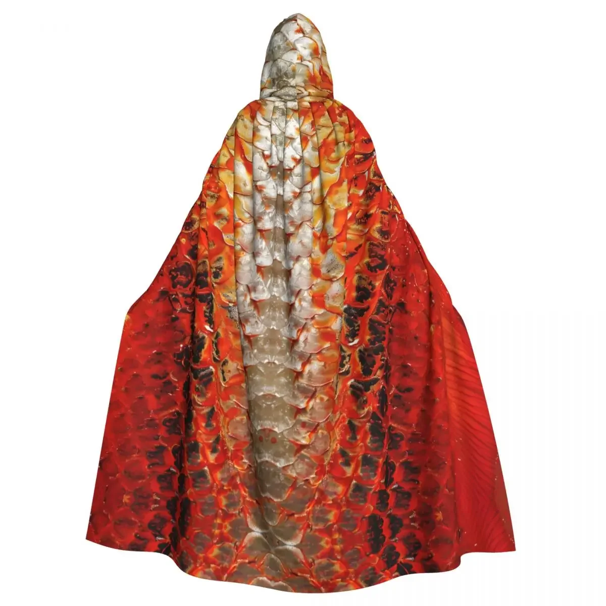 Fish Scales Adult  Cape Hooded Medieval Costume Witch Wicca Elf Purim Carnival Party