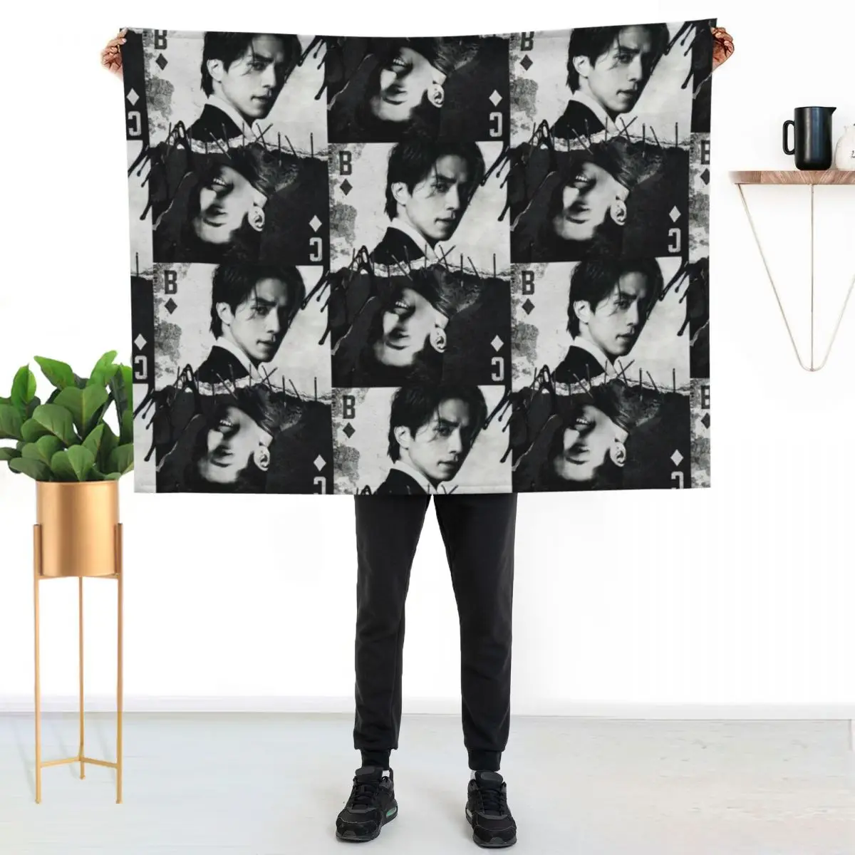 Bad and Crazy Kdrama - Lee Dong-Wook & Wi Ha-Joon Throw Blanket couch cozy soft plush fuzzy picnic outdoor blanket
