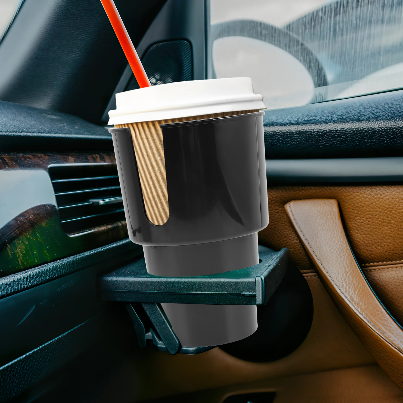 

Car Cup Holder Expander ABS Large Opening Storage Organizer Drink Mug Adapter Extender Vehicle Truck Beverage Rack Auto