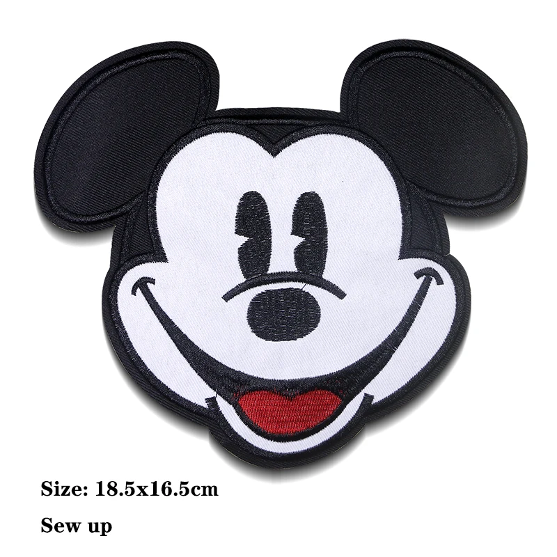 Disney Mickey Minnie Mouse Chenille Icon Towel Embroidery Applique Patches For Clothing DIY Sew up Patch on the stickers