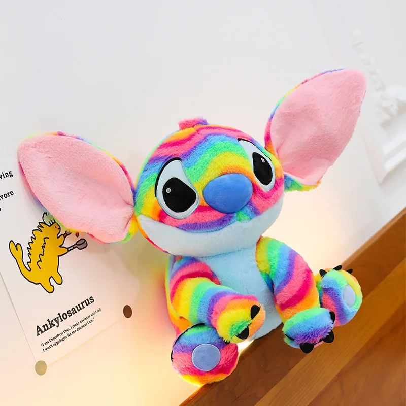 

MINISO Disney Лило и Стич, красочная плюшевая игрушка, мультяшная аниме, мягкая подушка, кукла-стич, плюшевая детская игрушка на день рождения, Рождественский подарок
