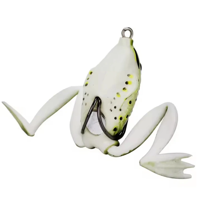 WEIHE High Quality Spinner Fishing Lure Artificial Soft Silicone Bait Gel Live Frog Bait 5cm /12g Frog Carp Fishing Accessories