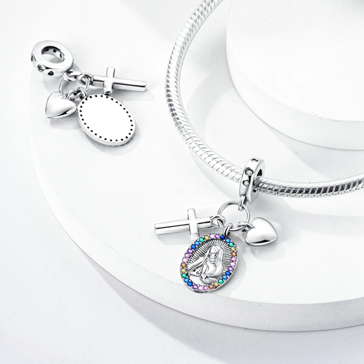 Charm Camera Cross Flower 925 Silver Beads Pendant Fit Bracelet Necklace Diy For Woman Jewelry