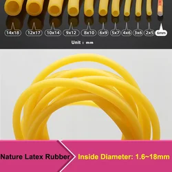 1/3/5/10M Nature Latex Rubber Hoses IDxOD1.6~18mm Yellow High Resilient Surgical Medical Tube Slingshot Catapult Elastic Band