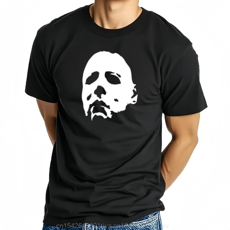 Neues Halloween - Michael Myers T-Shirt T-Shirt 100% Baumwolle 2022 Mode Kurzarm schwarz T-Shirt