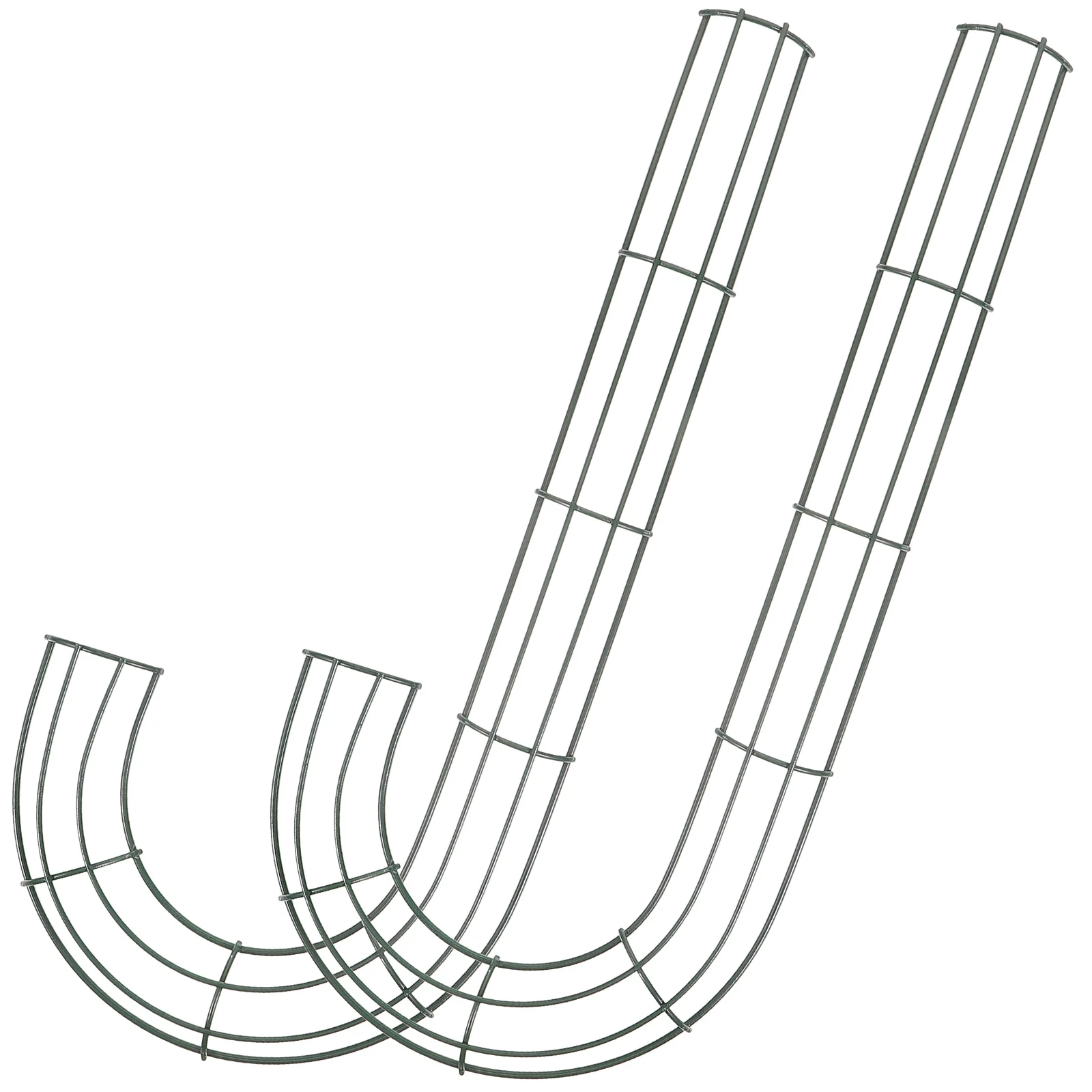 

2 Pcs Accessories Christmas Wreath Decoration Bride Artificial Tree Rings Iron Candy Cane Frame Garland