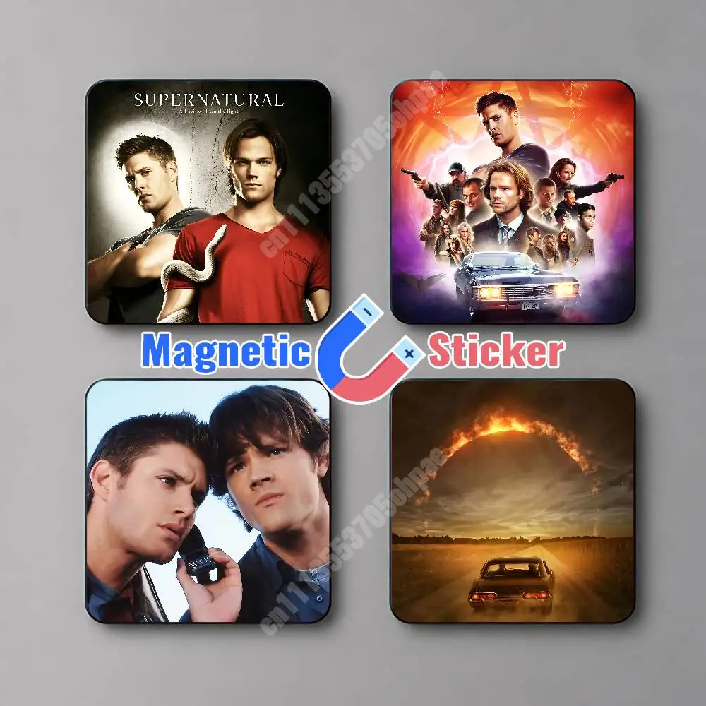 S-Supernatural-S Sam Dean Winchester Magnetic Sticker Reusable Fridge Decal for Metal Surfaces Magnet Marker