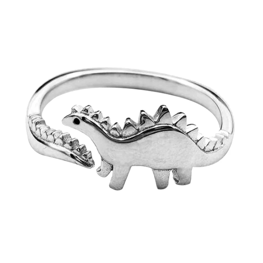 

1pc Dinosaur Ring Opening Alloy Iron Jewelry Finger Decorative Accessory Selfie Costume Fashion Accessory Dinosaur Shape