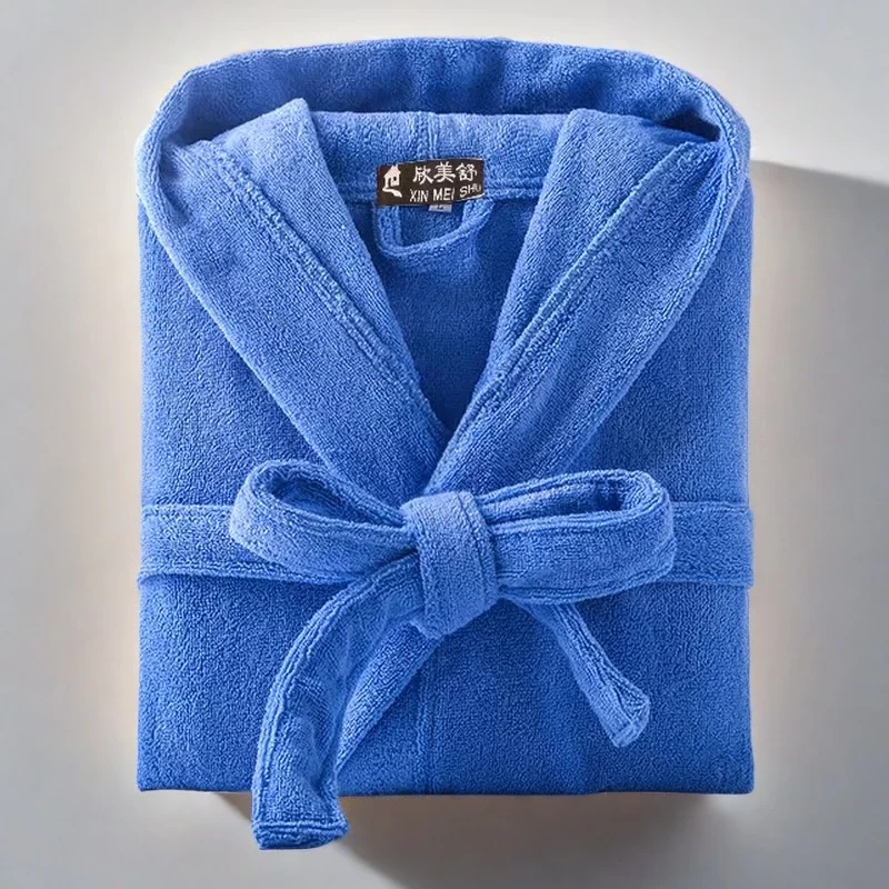 

Popular Men's Sleeping Robe Autumn and Winter Coral Fleece Bathrobe Solid Color Soft Men's Bathrobe Coral Long Home Clothes