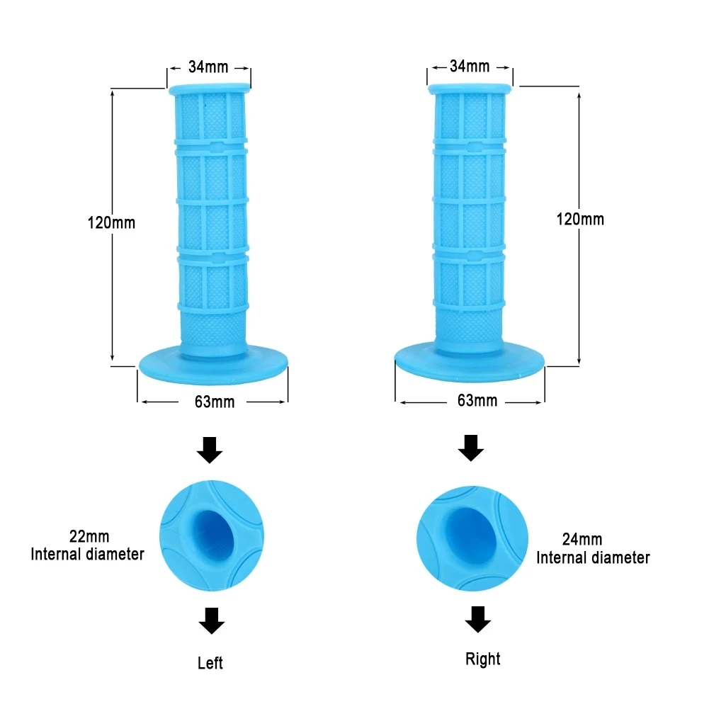 Empuñaduras universales para manillar de motocicleta, empuñaduras de goma para YAMAHA KTM, Honda, Kawasaki, Suzuki, Enduro, MX, todoterreno, 7/8