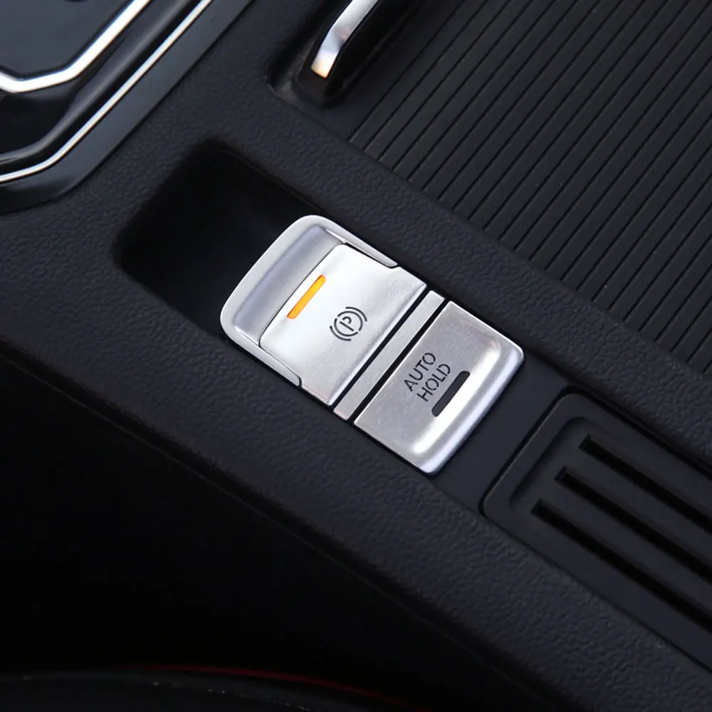 For VW Golf 7 7.5 MK7 AT 2015-2019 Car Handbrake Auto Hold P Switch Button Cover Cap Trim Protection Styling Accessories