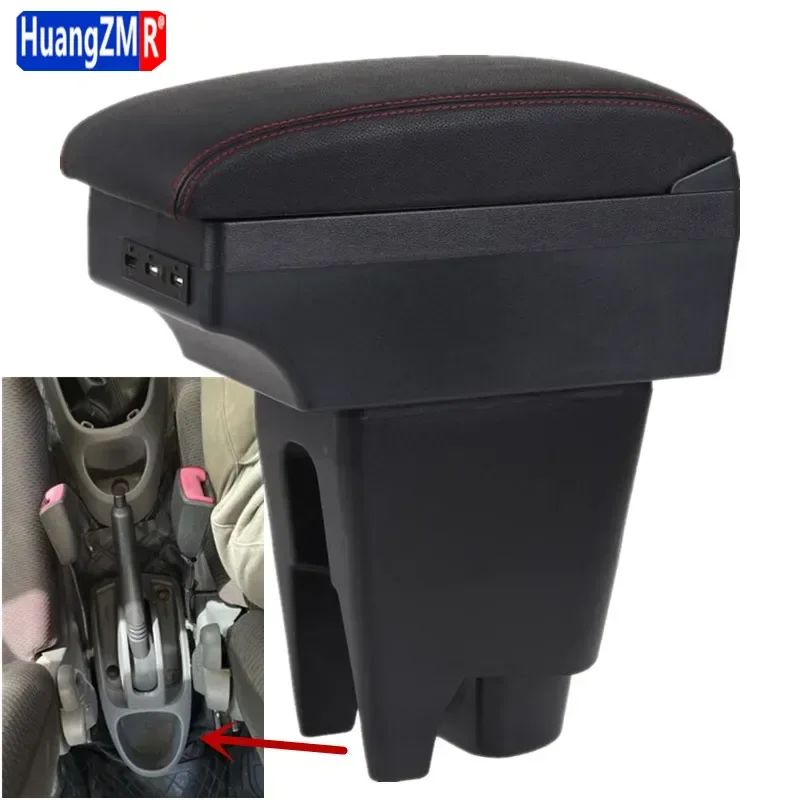 For Toyota Aygo BJ Armrest Box For Peugeot 107 Car Armrest Citroen C1 Interior Central storage Box with USB Car Accessories