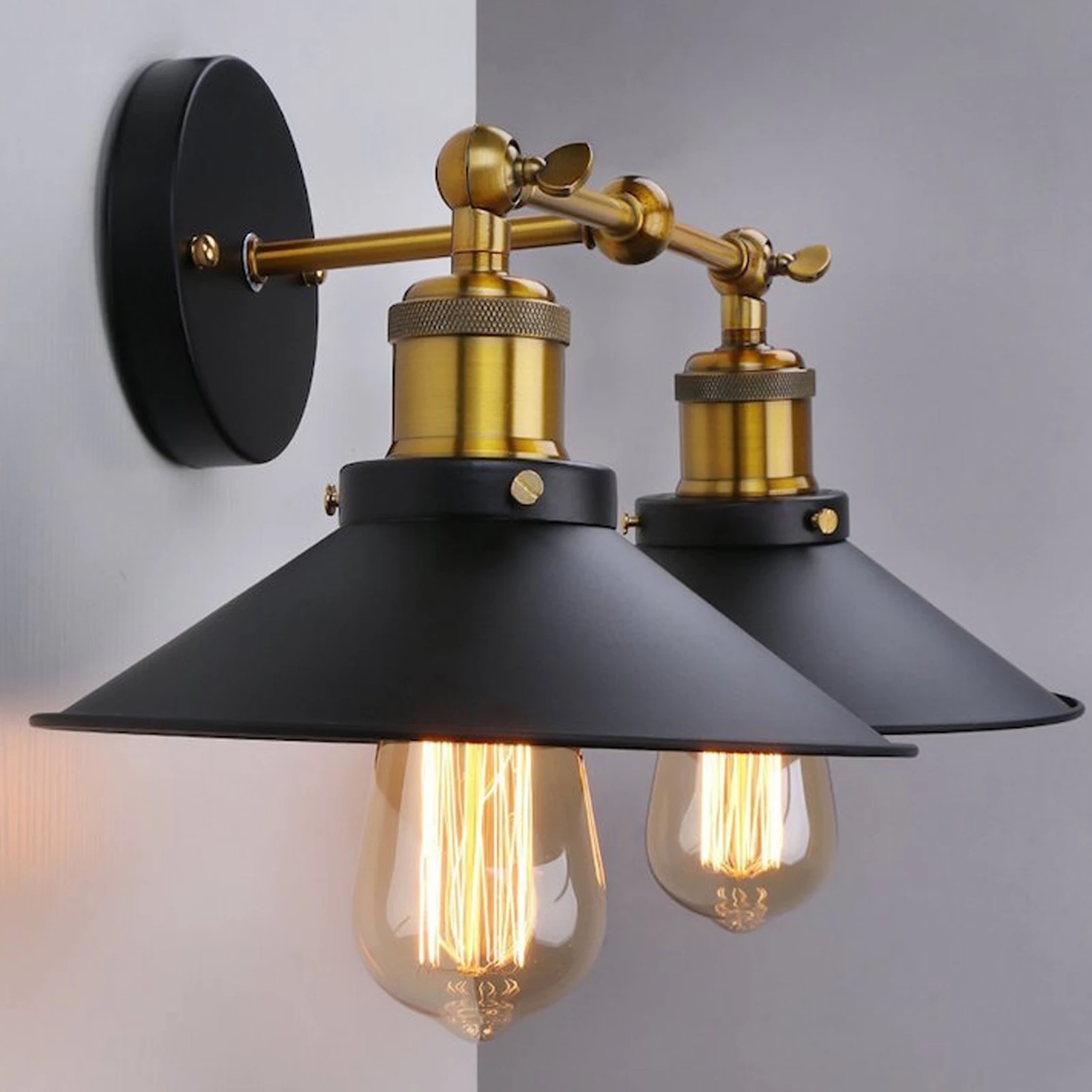 retro-adjustable-2-head-wall-sconce-180°-rotation-mirror-finish-metal-arm-e27-base-for-kitchen-dining-bedroom-bar-black