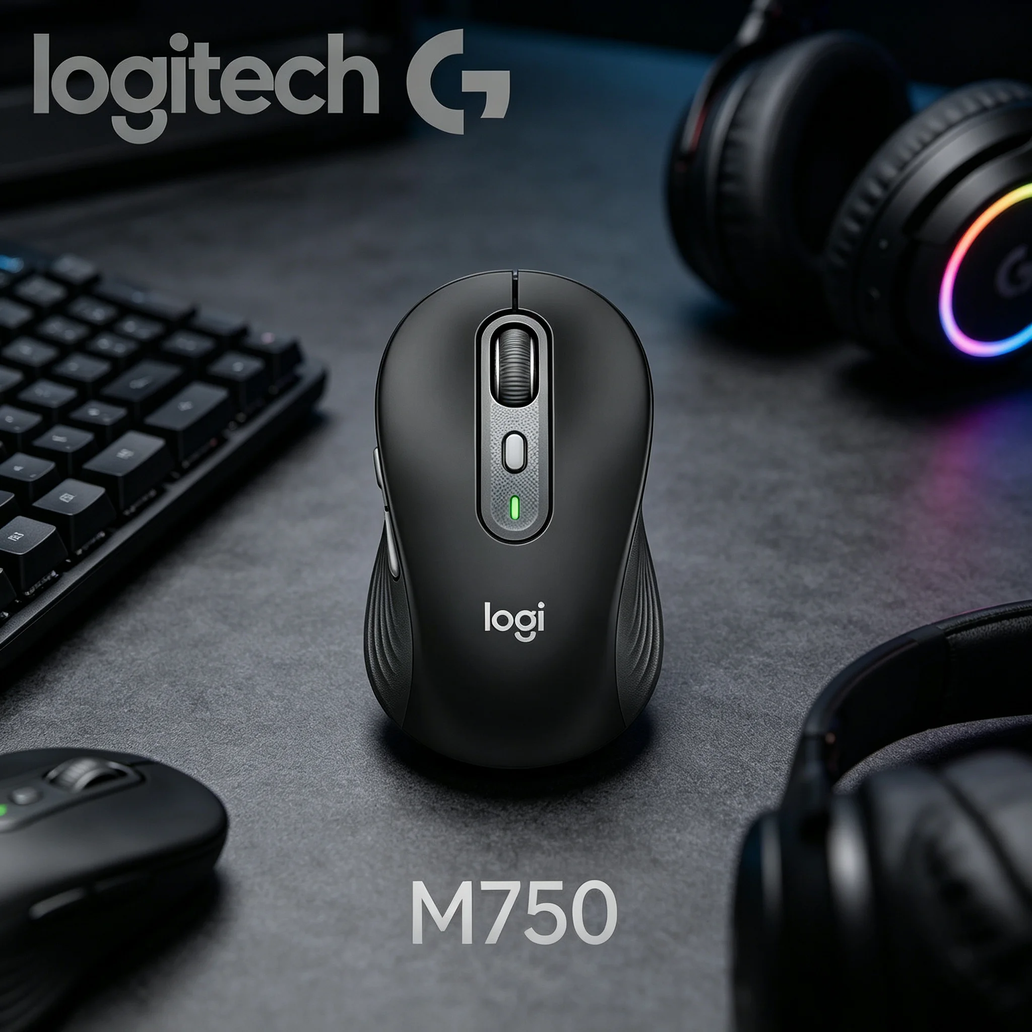 Lightweight Logitech M750 Dual Mode Wireless Mouse Portable Compact Size For Travel Business Trip Laptop Desktop Work