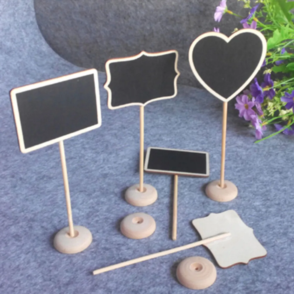 

4Pcs Wooden Notice Chalkboards Practical Message Boards for Home Classroom Wedding Table Number Display Board Signs