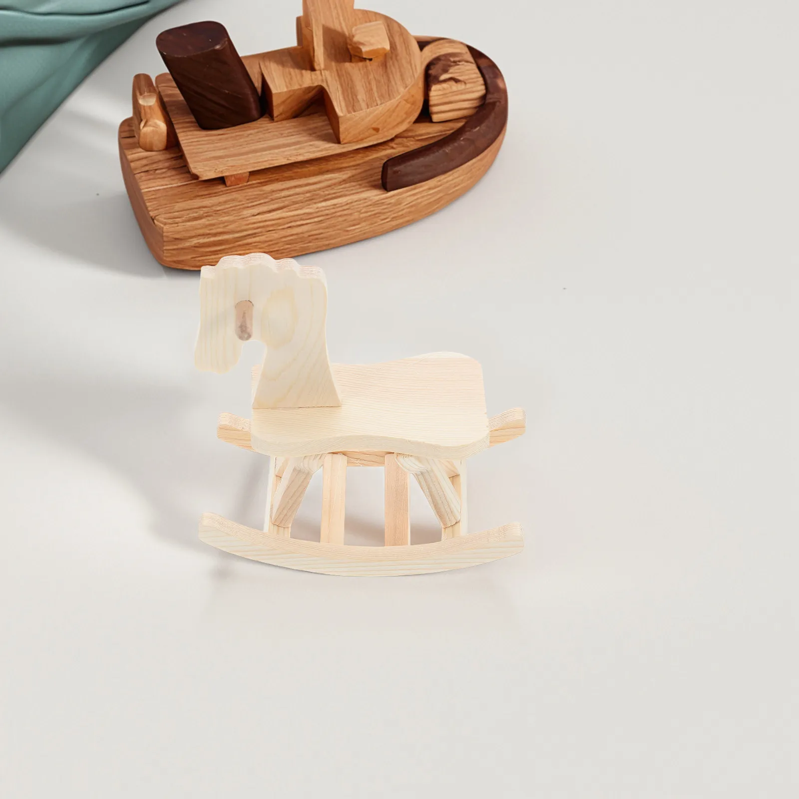 1Set Educational Wooden Rocking Horse DIY Kit for Students Children Craft Learning Tool Creativity Motor Skills Training