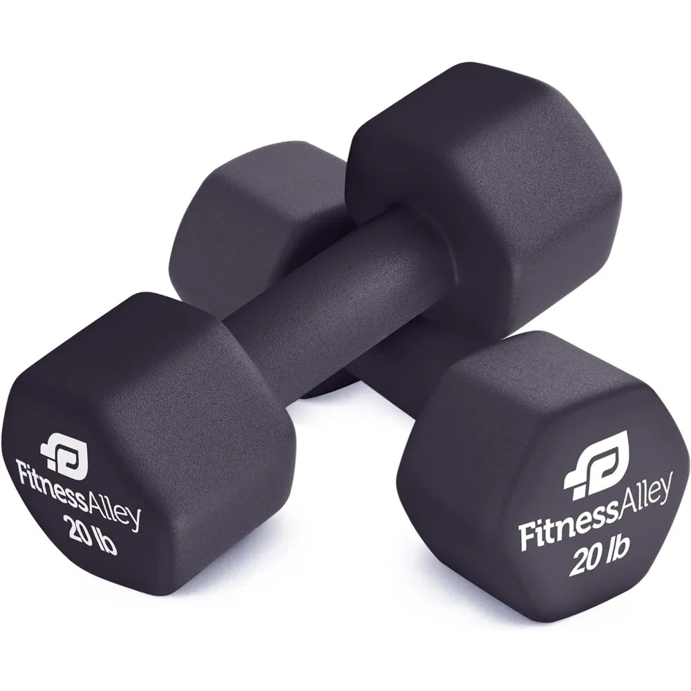 

Neoprene Coated Workout Dumbbells set of 2 – Anti Roll, Non Slip with Smooth Grip Fitness & Exercise Dumbbells