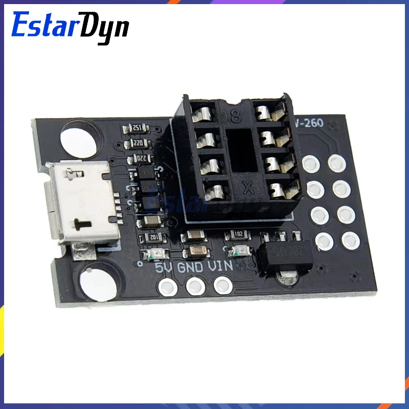 Carte nue de programmation de développement ATTINY enfichable Estardyn ATtiny13A / ATtiny25 / ATtiny45 / ATtiny85