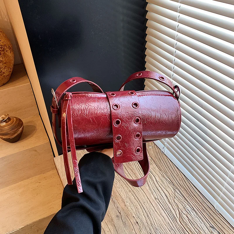 2025 Herbst neue vielseitige Zylindertasche Damen Vintage High-End-Nischen-Schulter-Unterarm-Luxus-Geldbörse
