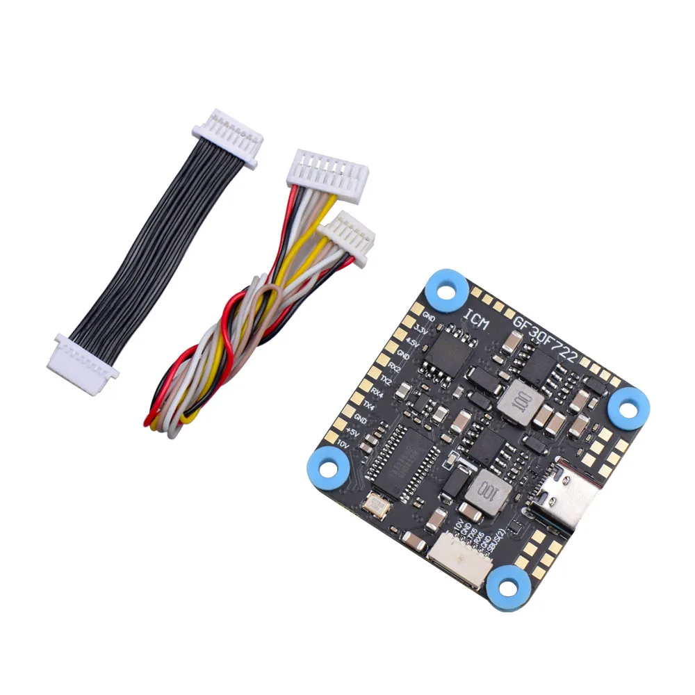 JHEMCU GF30F722-ICM F7 Flight Control Dual BEC 5V 10V OSD HD 3-8S Input 30X30mm for RC FPV Freestyle HD Drones DIY Parts