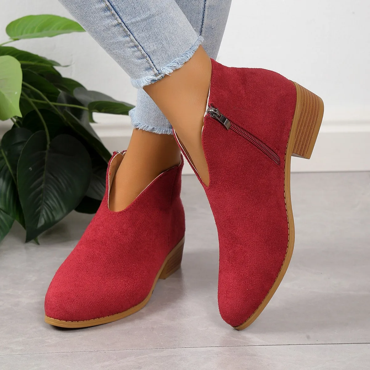 Botas de punta estrecha para mujer, zapatos cómodos, poco profundos, informales, de diseñador, a la moda, para exteriores, primavera y otoño