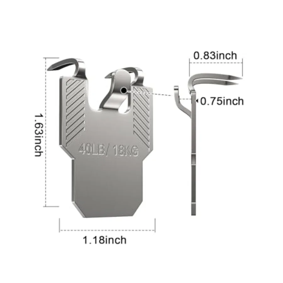 40 lb Drywall Picture Hangers Claw: 15 Pack Heavy Duty Damage Free Wall Picture Hanging Hooks - Art Mirror Photo Painting Frame