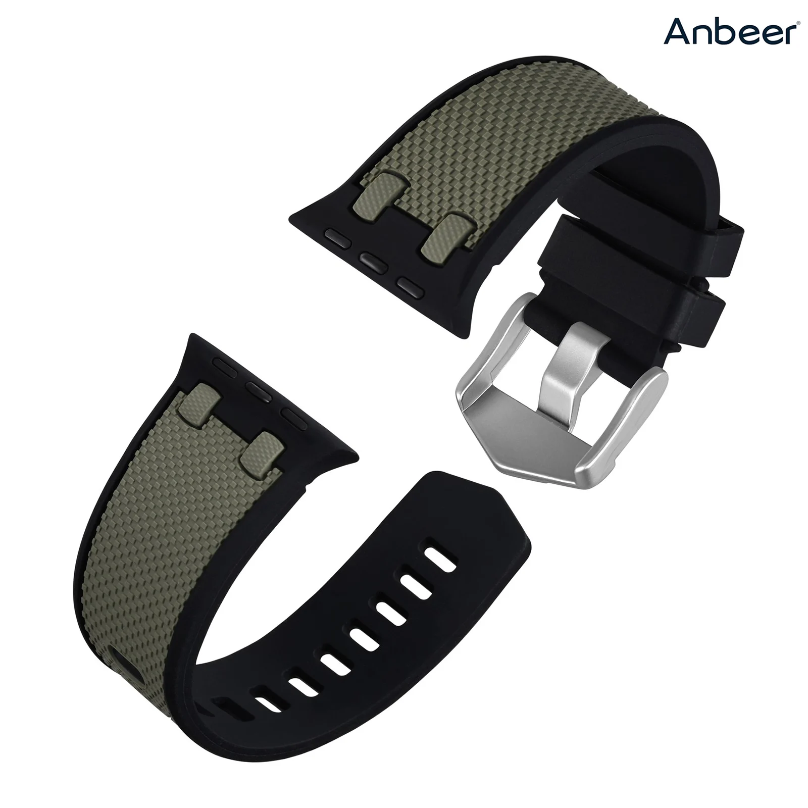 

Anbeer Silicone Watch Band For Watch 9 8 7 SE Diving Watch Straps 38mm 40mm 41mm、42mm 44mm 45mm 49mm Repalcement Watch Strap