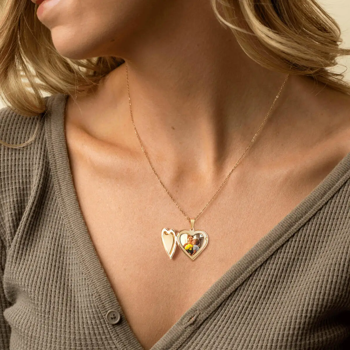 Gioielli in acciaio inossidabile Cuore Medaglione Immagini Memoria Foto Nome personalizzato Data Collana per donna Fidanzata Regalo di San Valentino