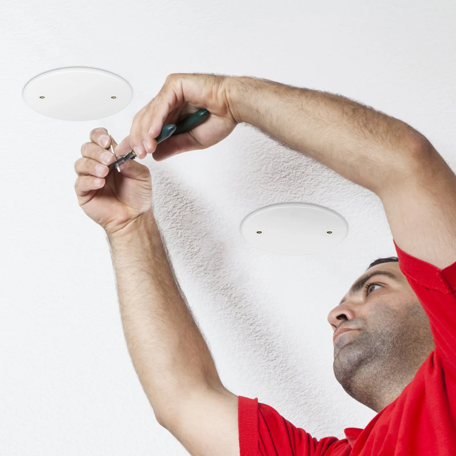 

8pcs Blank Ceiling Round White Electrical Box For Recessed Light Fixture Ceiling Hole Cover Plate Recessed Light Cover Plate