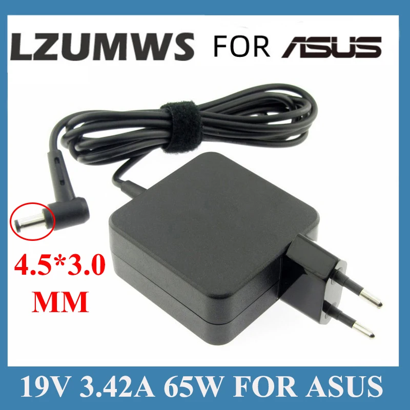 

19V 3.42A 65W 4.5*3.0MM Charger Laptop adapter For ASUS UX481 UX481FL UX480 UX480FD X755J P553UJ PU301LA Zenbook UX21 UX31A U38N