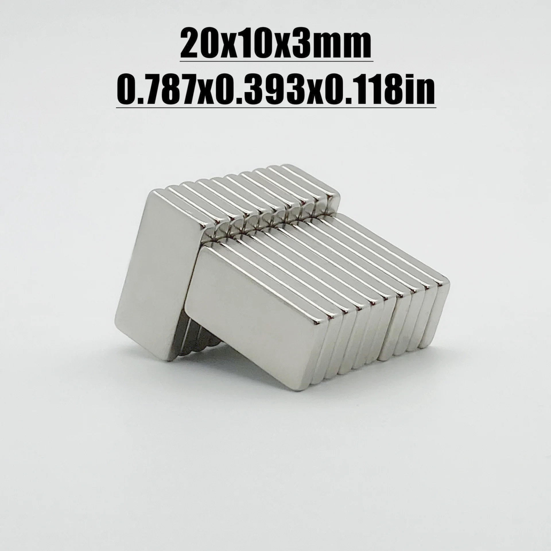 5-300pcs 20x10x3mm Magnet Neodymium Magnet N35 NdfeB Permanent Magnetic Imanes Magnets Square Shape 20*10*3 Magnet Accessory