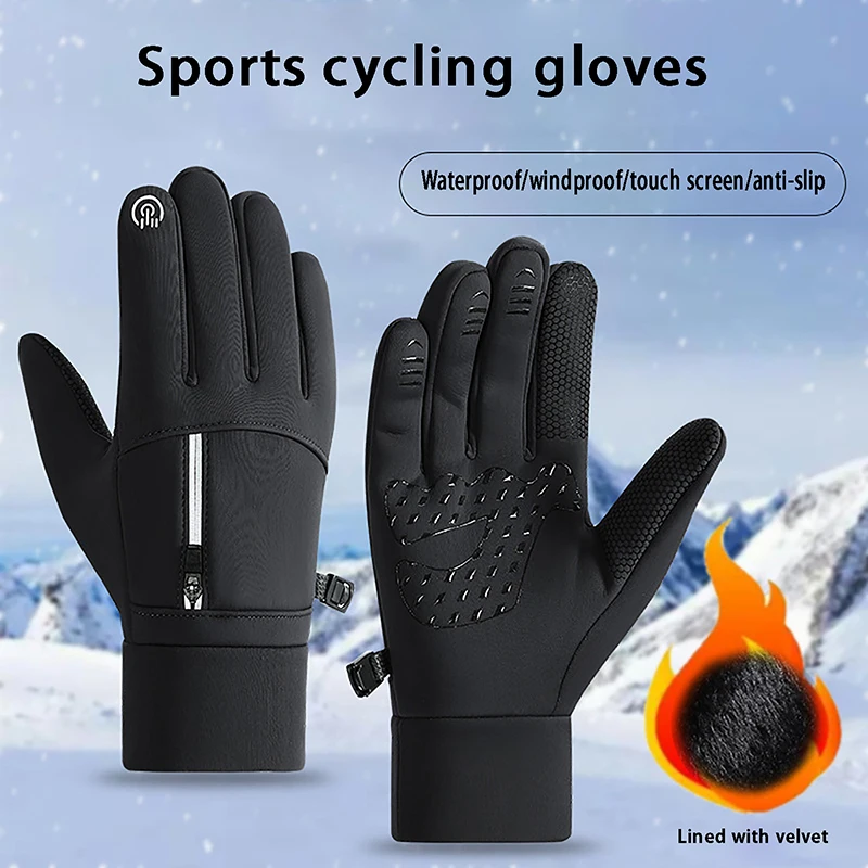 

Touchscreen Winter Thermal Warm Full Finger Gloves For Cycling Bicycle Bike Ski Outdoor Camping Hiking Motorcycle