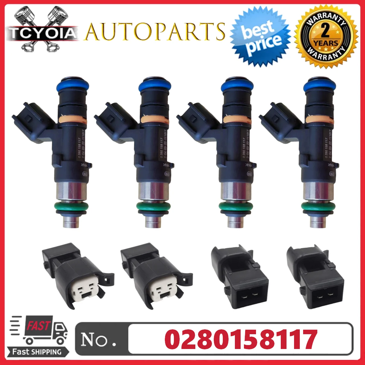 

Комплект из 4 адаптеров для топливных форсунок 0280158117 550cc для Audi A4, TT, Golf, Jetta, Passat 2000-2005 годов с двигателем 1.8T 20V Turbo