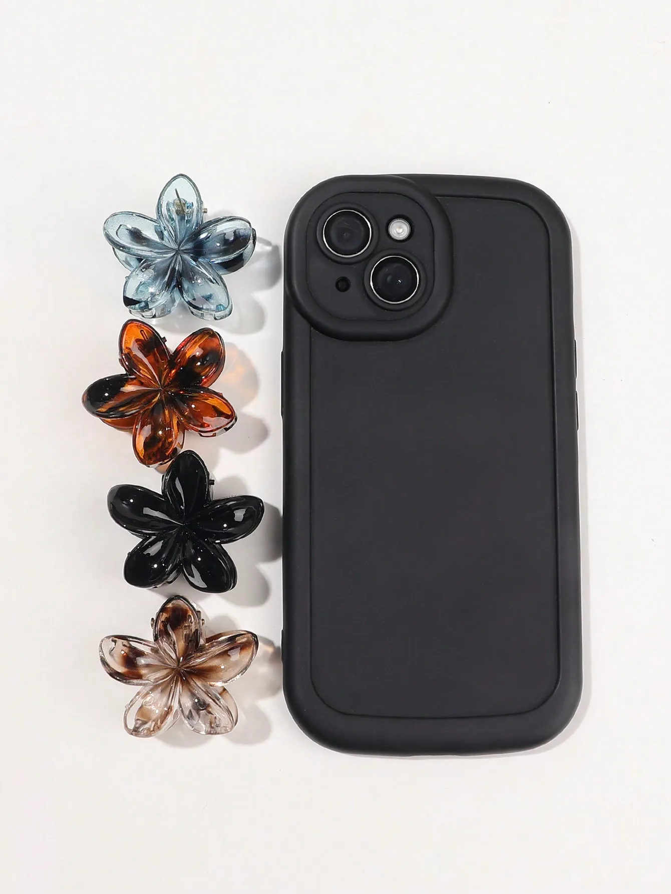 4 Stück mehrfarbige Blumen-Haarklammern für Frauen und Mädchen, rutschfest, niedlich, modisch, Haarschmuck, kleine Haarnadel, Krabben-Haarspange-Stil – Detail 18