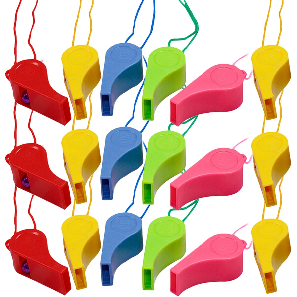 

48 Pcs Whistle Sports Referee Whistles Plastic Cheering for Race Kids Hanging Football