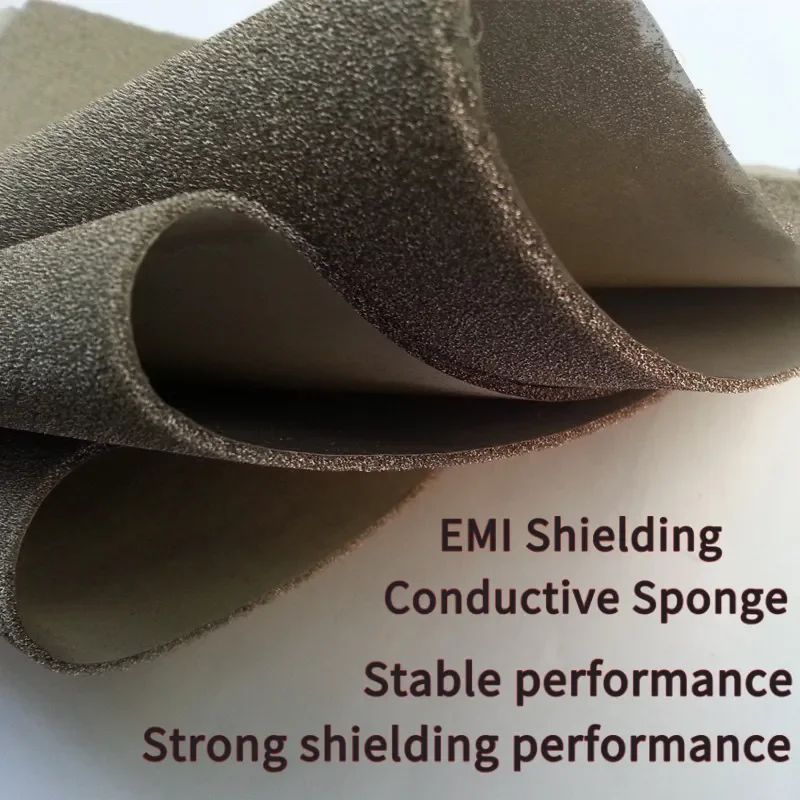 EMI Shielding Conductive Sponge, Single Sided Adhesive Conductive Foam For Electronic Equipment