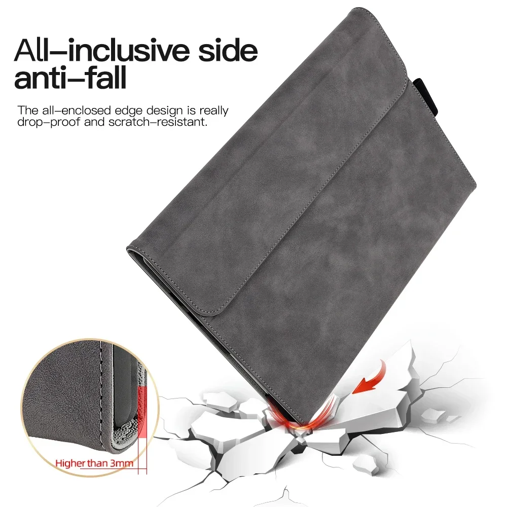 Imagem -02 - All-in-one pu Capa Protetora Robusta Case Stand com Suporte de Caneta Fit para Microsoft Surface go Pro x