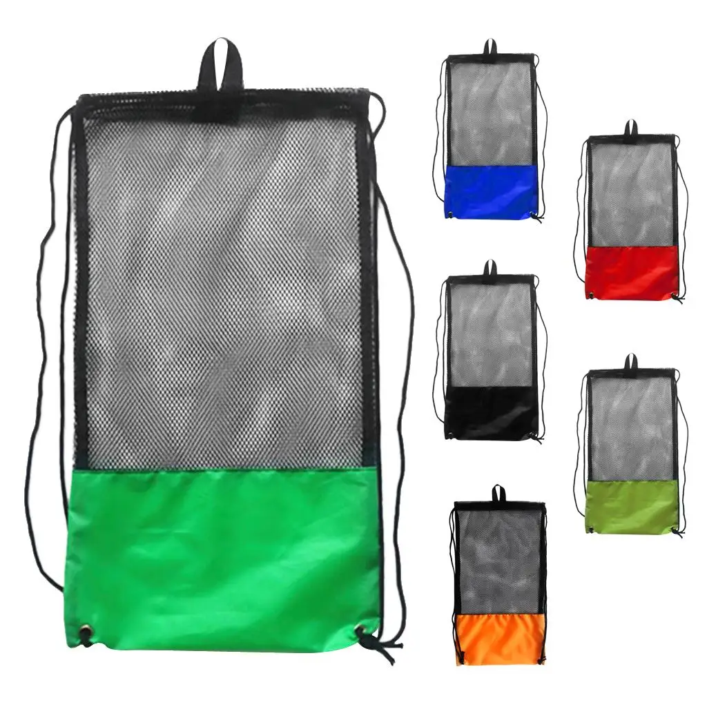 

Large Mesh Scuba Diving Gear Bag Drawstring Backpack for Swimming Snorkeling Underwater Beach Sports
