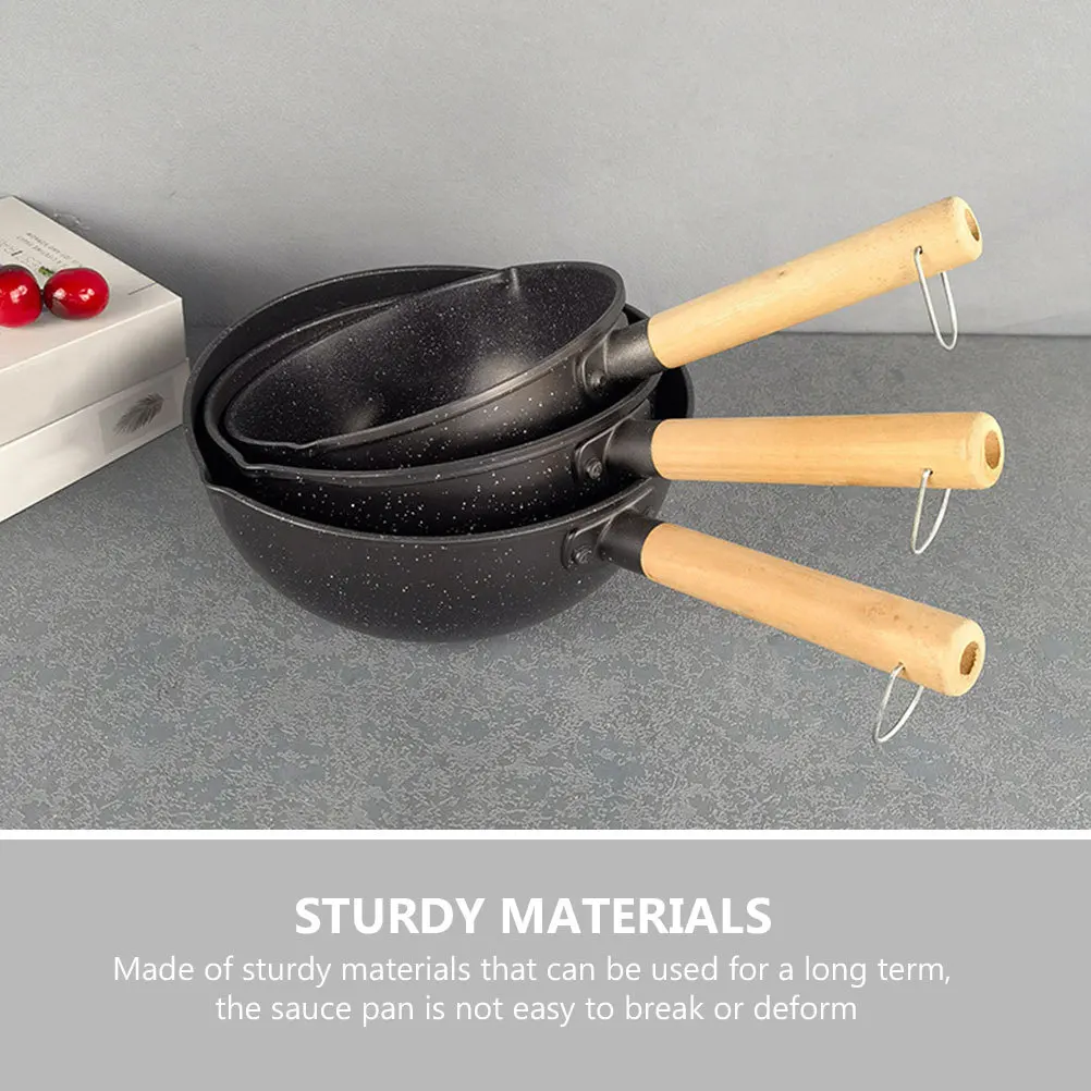 

Multi-Function Iron Saucepan Household Milk Pot Nonstick Soup Pot Kitchen Cooking Pan Saucepan with Handle