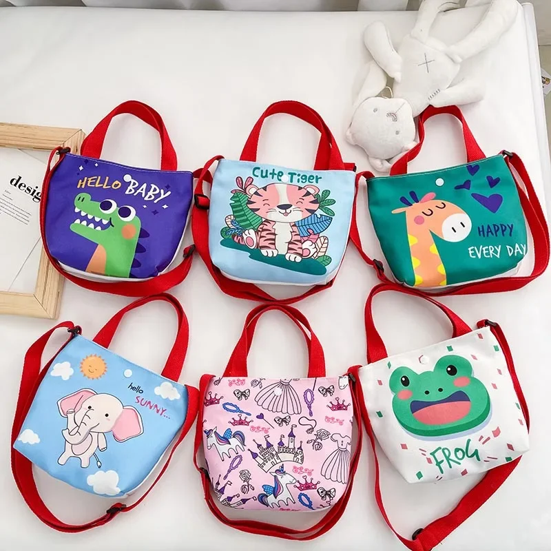 Children Canvas Bag Girl Cartoon Cute Printed Crossbody Bag for Women Mother Kids Bags for Girl Designer Bags Tote Bags for Girl